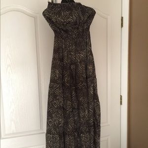 Long strapless dress